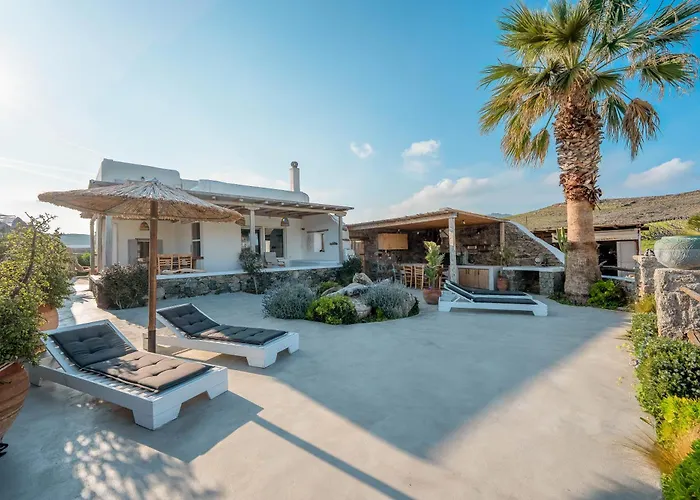 Blue Cove Maisonette At Beach, Seaview Semesterbostad Ftelia (Mykonos)